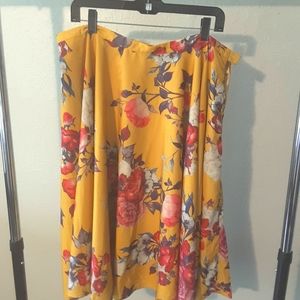 EUC Modcloth Ikebana For All Floral A-Line Skirt